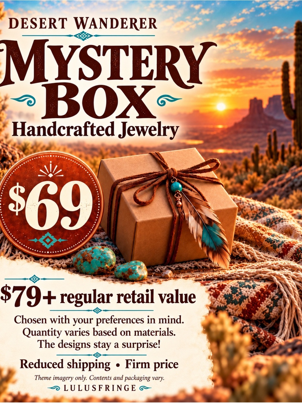 Desert Wanderer Treasure Mystery Box • 2 Handcrafted Boho Jewelry Pieces